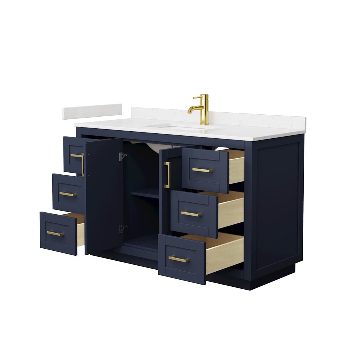 Miranda 54" Free Standing Single Basin Vanity Set with Cabinet and Cultured Marble Vanity Top