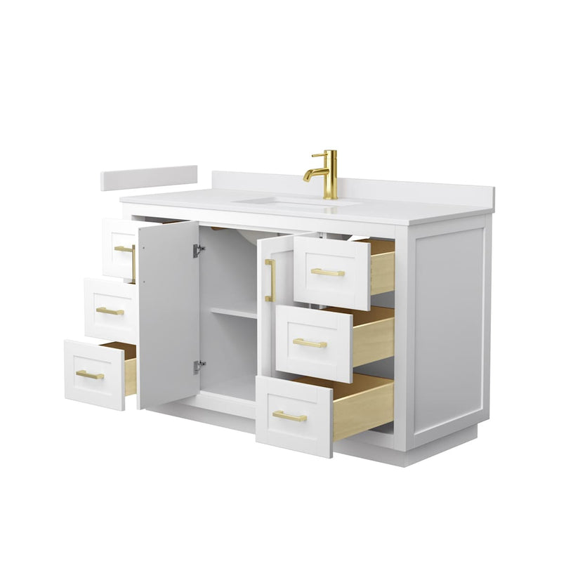 Miranda 54" Free Standing Single Basin Vanity Set with Cabinet and Cultured Marble Vanity Top - image 13