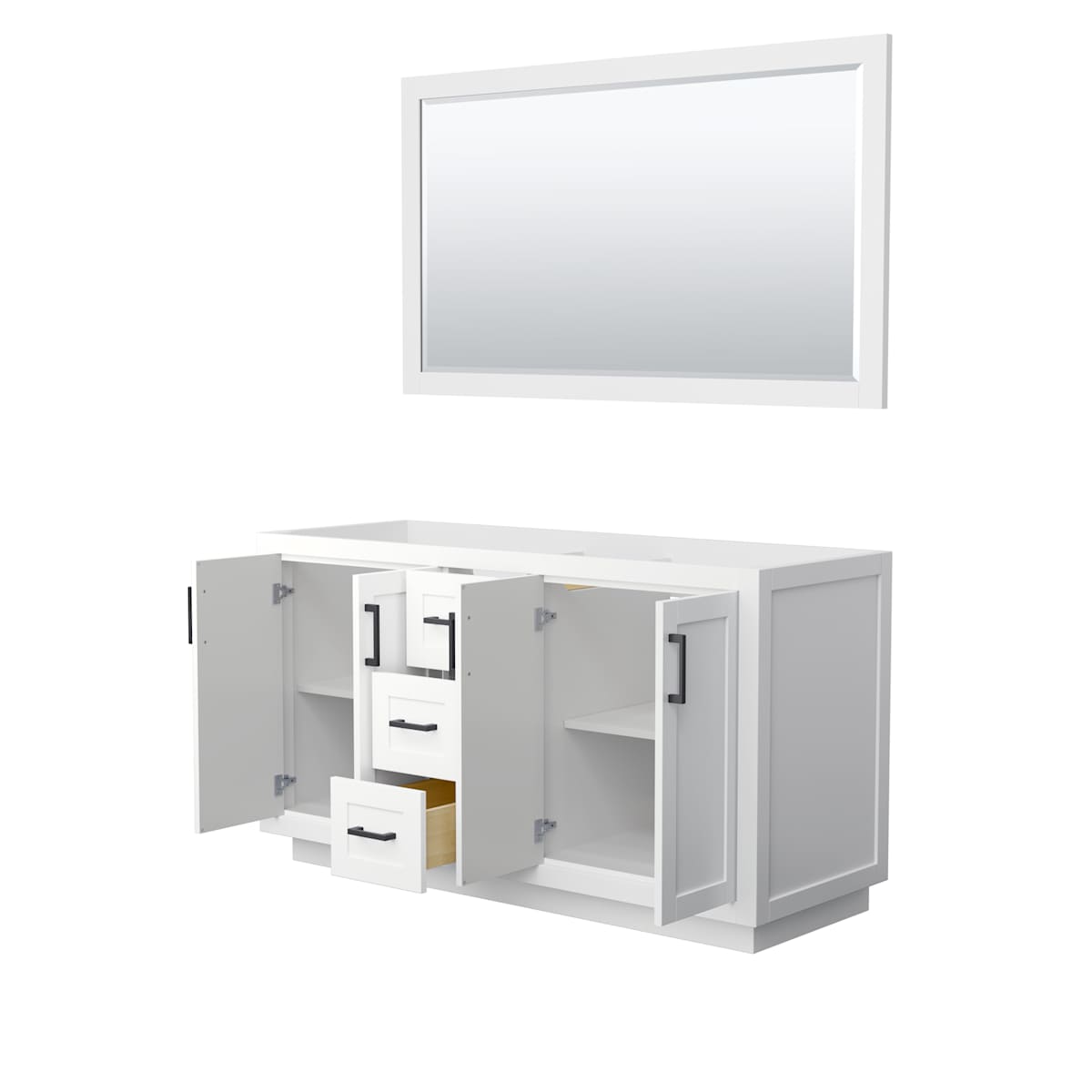 Miranda 60" Double Free Standing Vanity Cabinet - Less Vanity Top - image 12