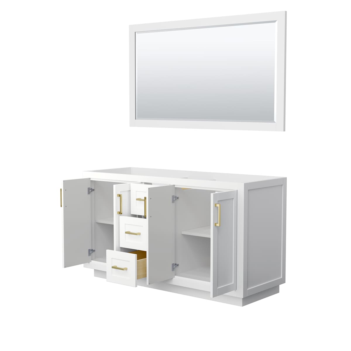 Miranda 60" Double Free Standing Vanity Cabinet - Less Vanity Top - image 14
