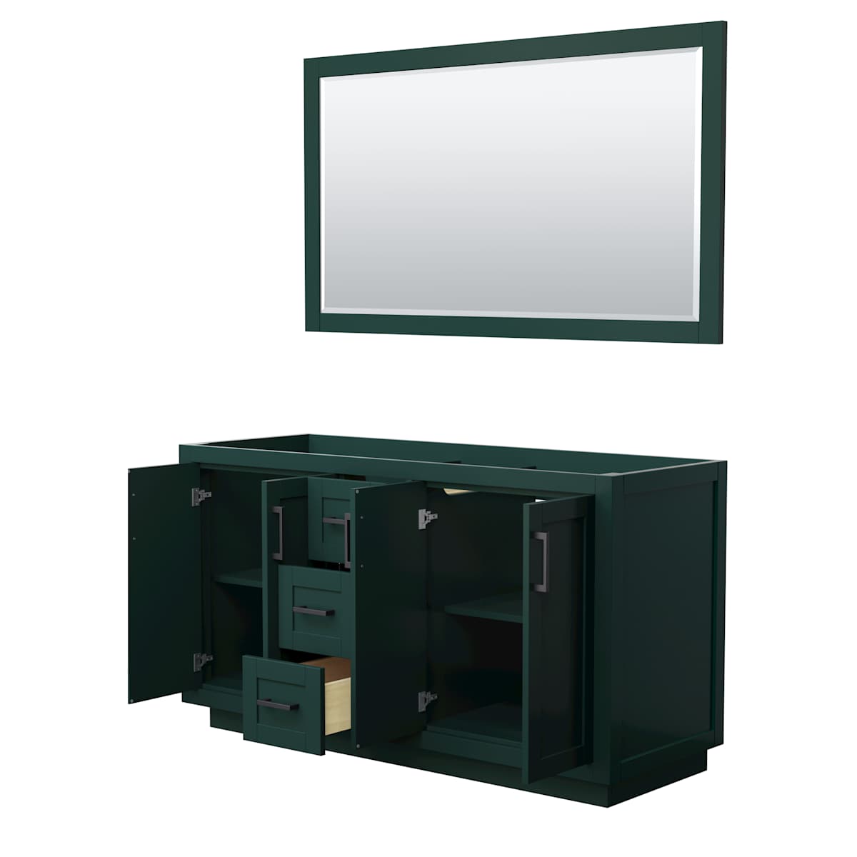 Miranda 60" Double Free Standing Vanity Cabinet - Less Vanity Top - image 19