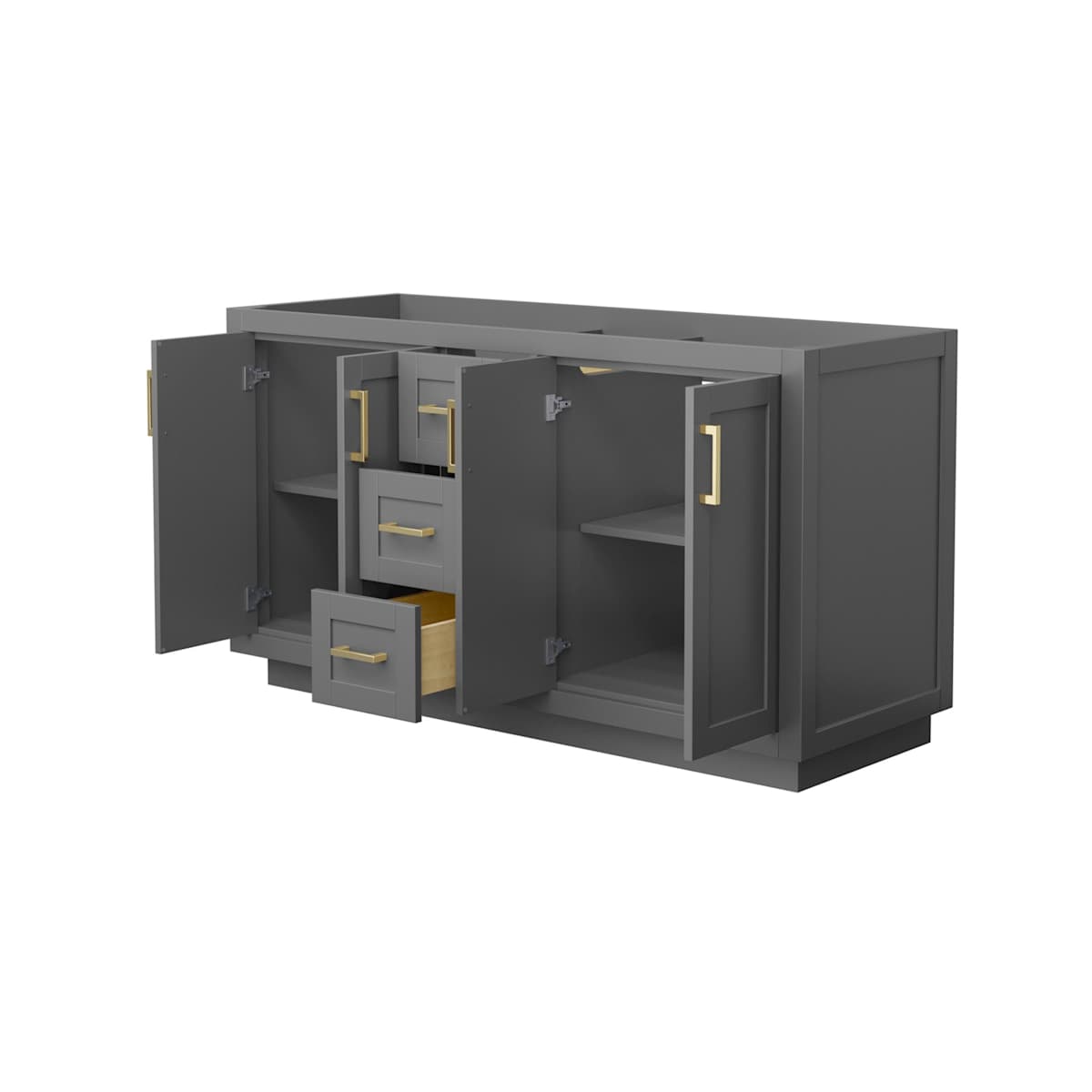 Miranda 60" Double Free Standing Vanity Cabinet Only - Less Vanity Top