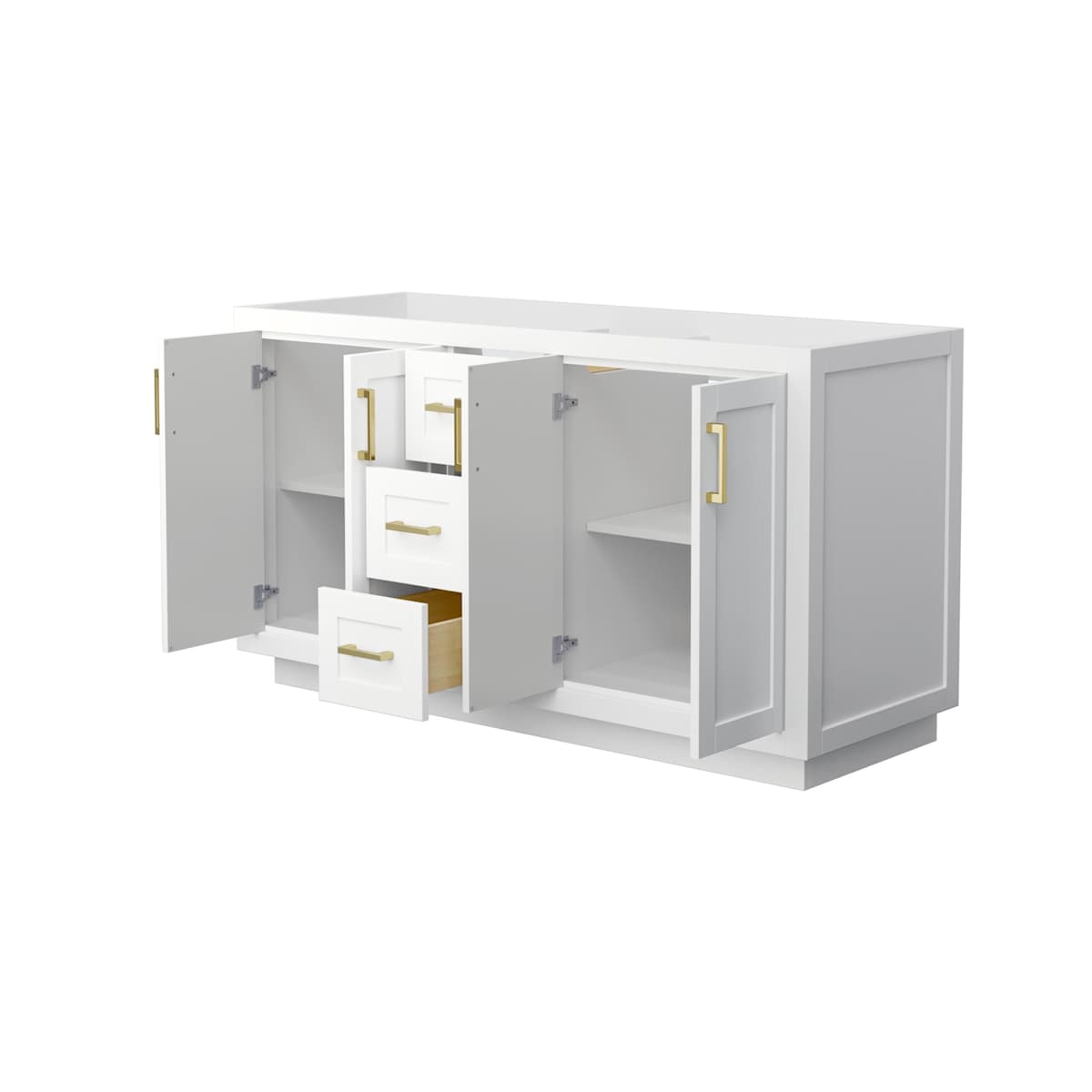 Miranda 60" Double Free Standing Vanity Cabinet Only - Less Vanity Top