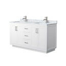 Miranda 60" Free Standing Double Basin Vanity Set with Cabinet and Marble Vanity Top - image 7