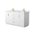 Miranda 60" Free Standing Double Basin Vanity Set with Cabinet and Marble Vanity Top - image 8
