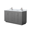 Miranda 60" Free Standing Double Basin Vanity Set with Cabinet and Marble Vanity Top - image 10
