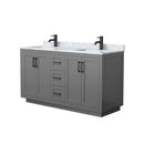 Miranda 60" Free Standing Double Basin Vanity Set with Cabinet and Marble Vanity Top - image 15