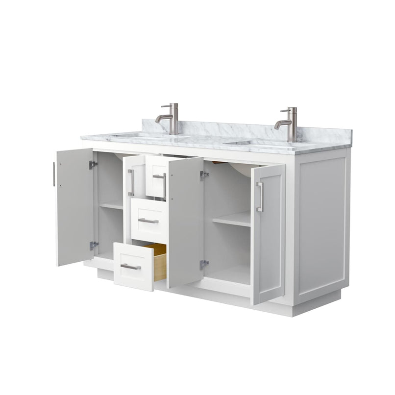 Miranda 60" Free Standing Double Basin Vanity Set with Cabinet and Marble Vanity Top - image 18