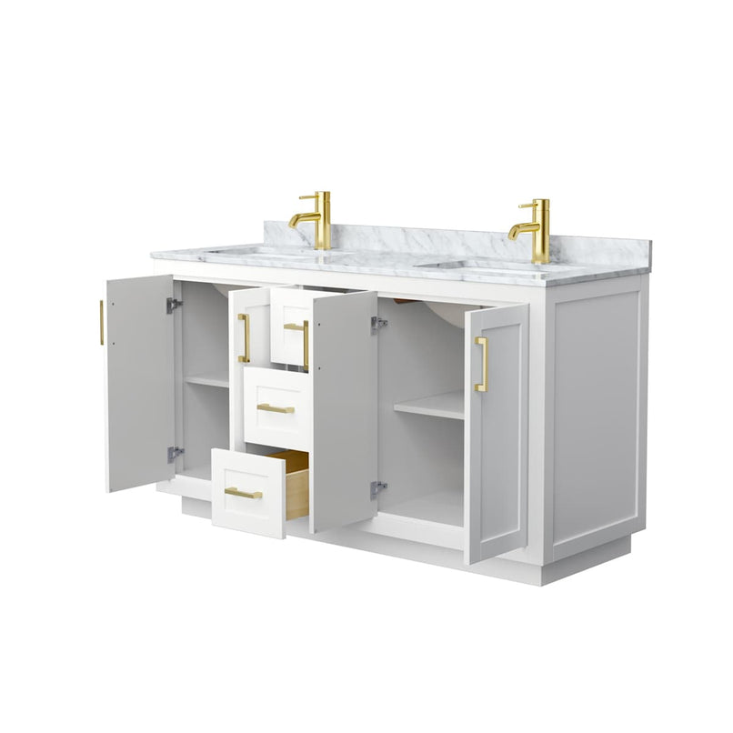 Miranda 60" Free Standing Double Basin Vanity Set with Cabinet and Marble Vanity Top - image 19