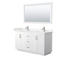 Miranda 60" Free Standing Double Basin Vanity Set with Cabinet, Cultured Marble Vanity Top, and Framed Mirror - image 8