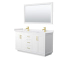 Miranda 60" Free Standing Double Basin Vanity Set with Cabinet, Cultured Marble Vanity Top, and Framed Mirror - image 10