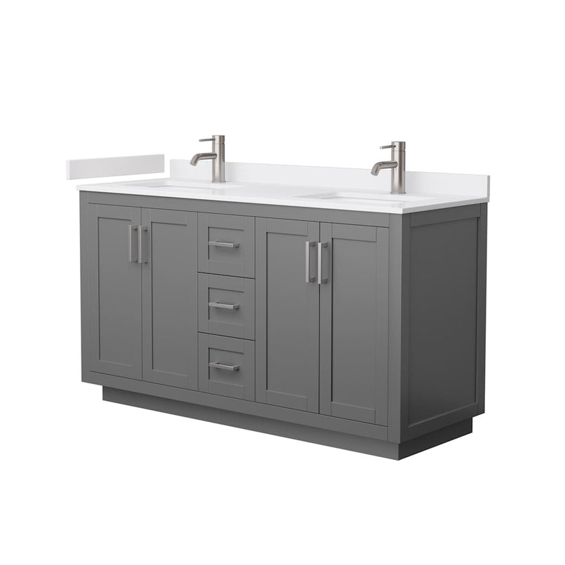 Miranda 60" Free Standing Double Basin Vanity Set with Cabinet and Cultured Marble Vanity Top - image 14