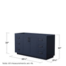 Miranda 60" Single Free Standing Vanity Cabinet Only - Less Vanity Top - image 3