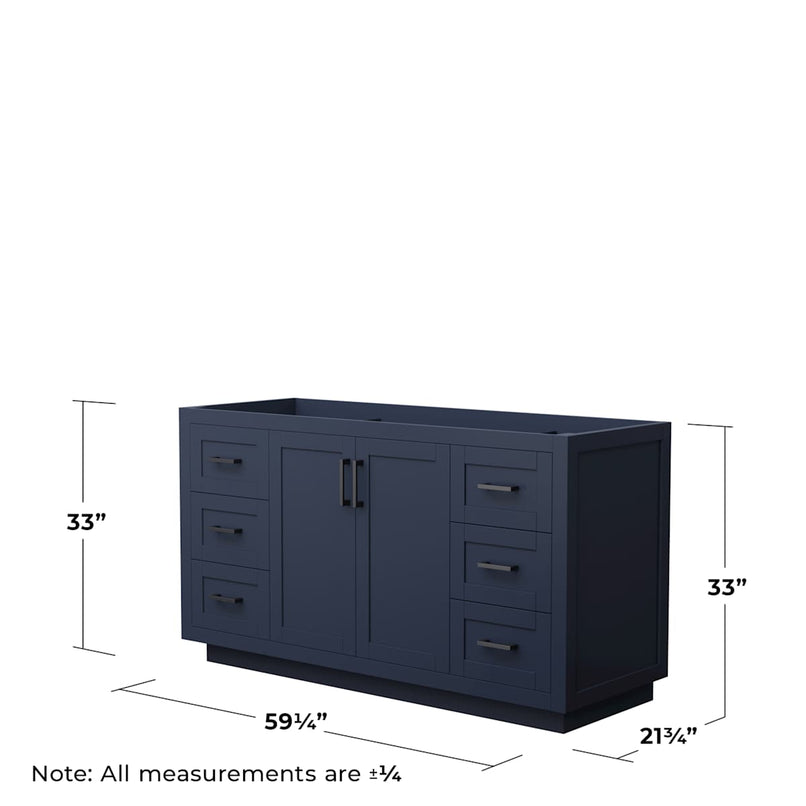Miranda 60" Single Free Standing Vanity Cabinet Only - Less Vanity Top - image 3
