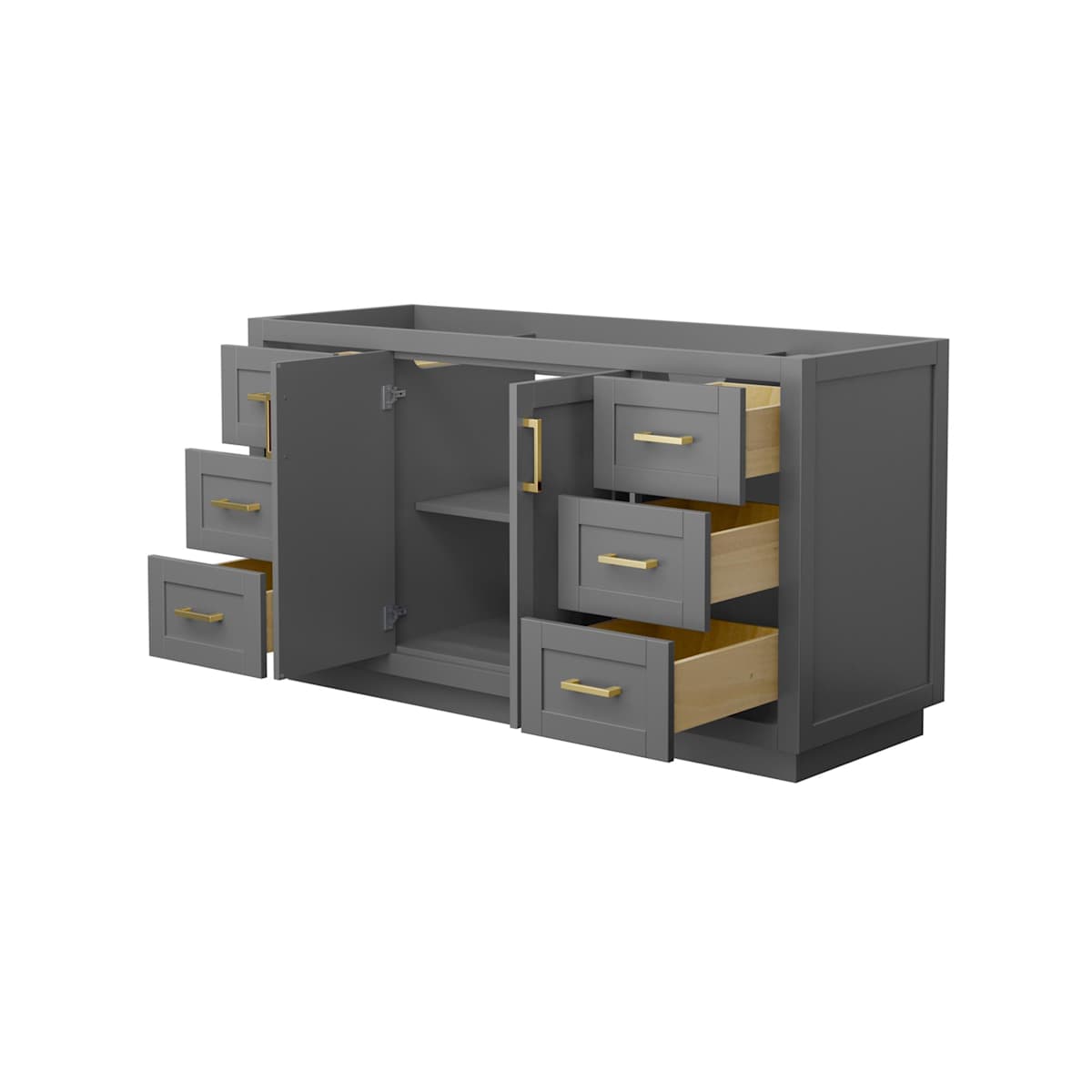 Miranda 60" Single Free Standing Vanity Cabinet Only - Less Vanity Top