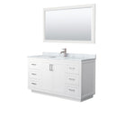 Miranda 60" Free Standing Single Basin Vanity Set with Cabinet, Marble Vanity Top, and Framed Mirror - image 8
