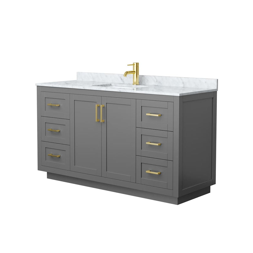Miranda 60" Free Standing Single Basin Vanity Set with Cabinet and Marble Vanity Top - image 12