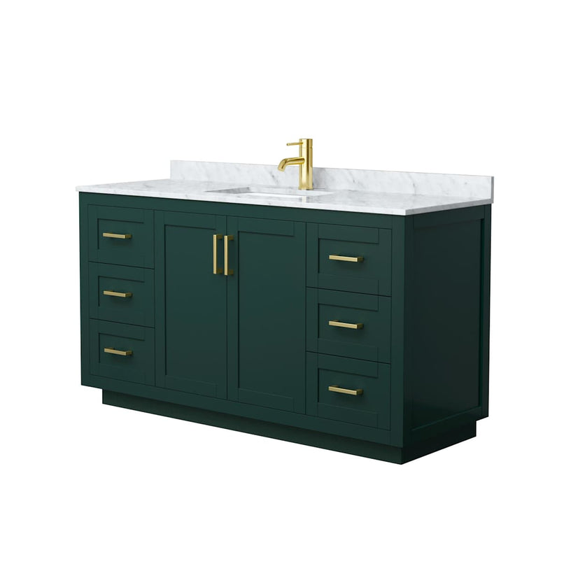 Miranda 60" Free Standing Single Basin Vanity Set with Cabinet and Marble Vanity Top - image 14