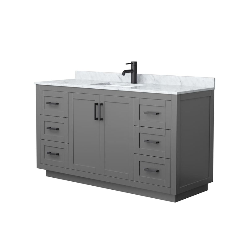 Miranda 60" Free Standing Single Basin Vanity Set with Cabinet and Marble Vanity Top - image 15