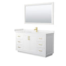 Miranda 60" Free Standing Single Basin Vanity Set with Cabinet, Cultured Marble Vanity Top, and Framed Mirror - image 12