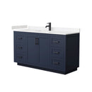 Miranda 60" Free Standing Single Basin Vanity Set with Cabinet and Cultured Marble Vanity Top - image 2
