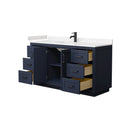 Miranda 60" Free Standing Single Basin Vanity Set with Cabinet and Cultured Marble Vanity Top - image 3