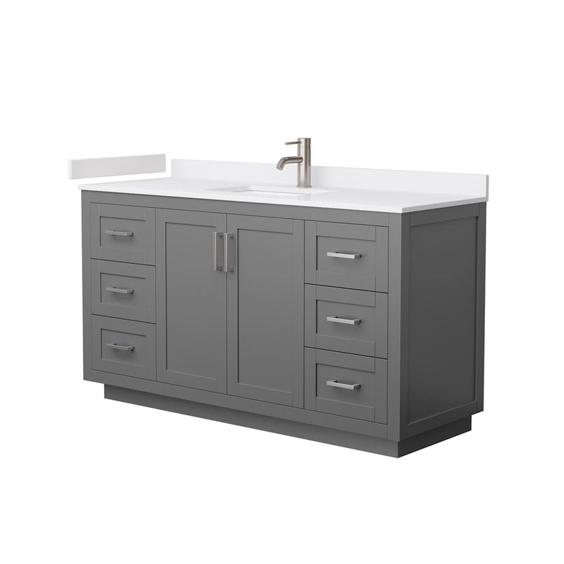 Miranda 60" Free Standing Single Basin Vanity Set with Cabinet and Cultured Marble Vanity Top - image 14