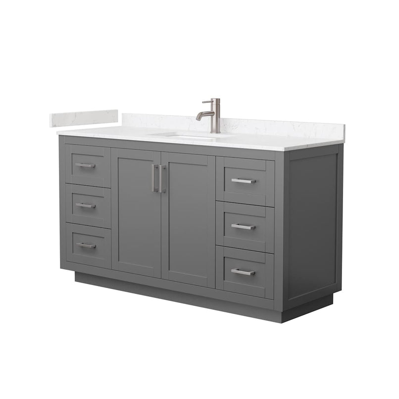 Miranda 60" Free Standing Single Basin Vanity Set with Cabinet and Cultured Marble Vanity Top - image 15