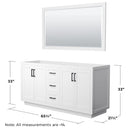 Miranda 66" Double Free Standing Vanity Cabinet - Less Vanity Top - image 4