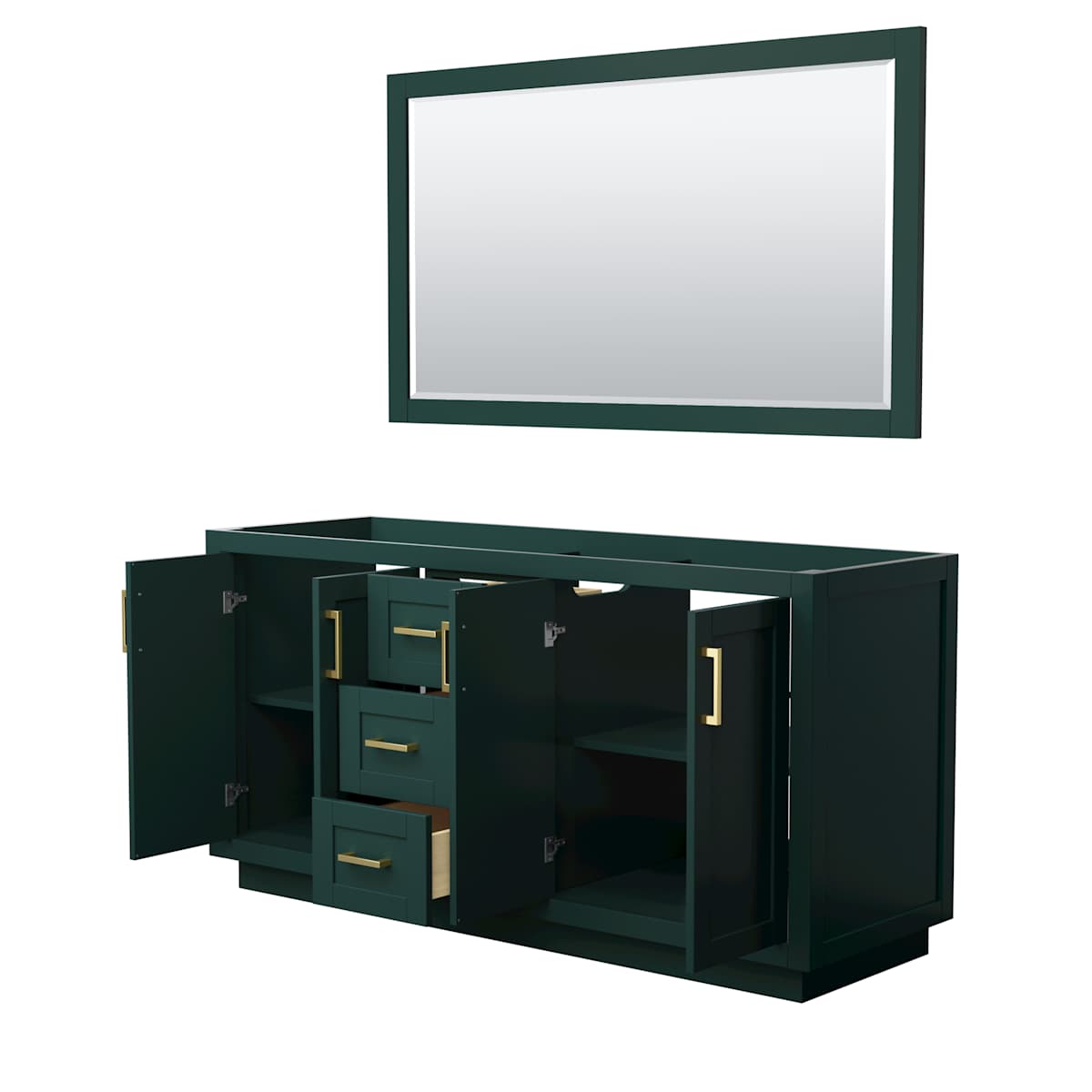 Miranda 66" Double Free Standing Vanity Cabinet - Less Vanity Top