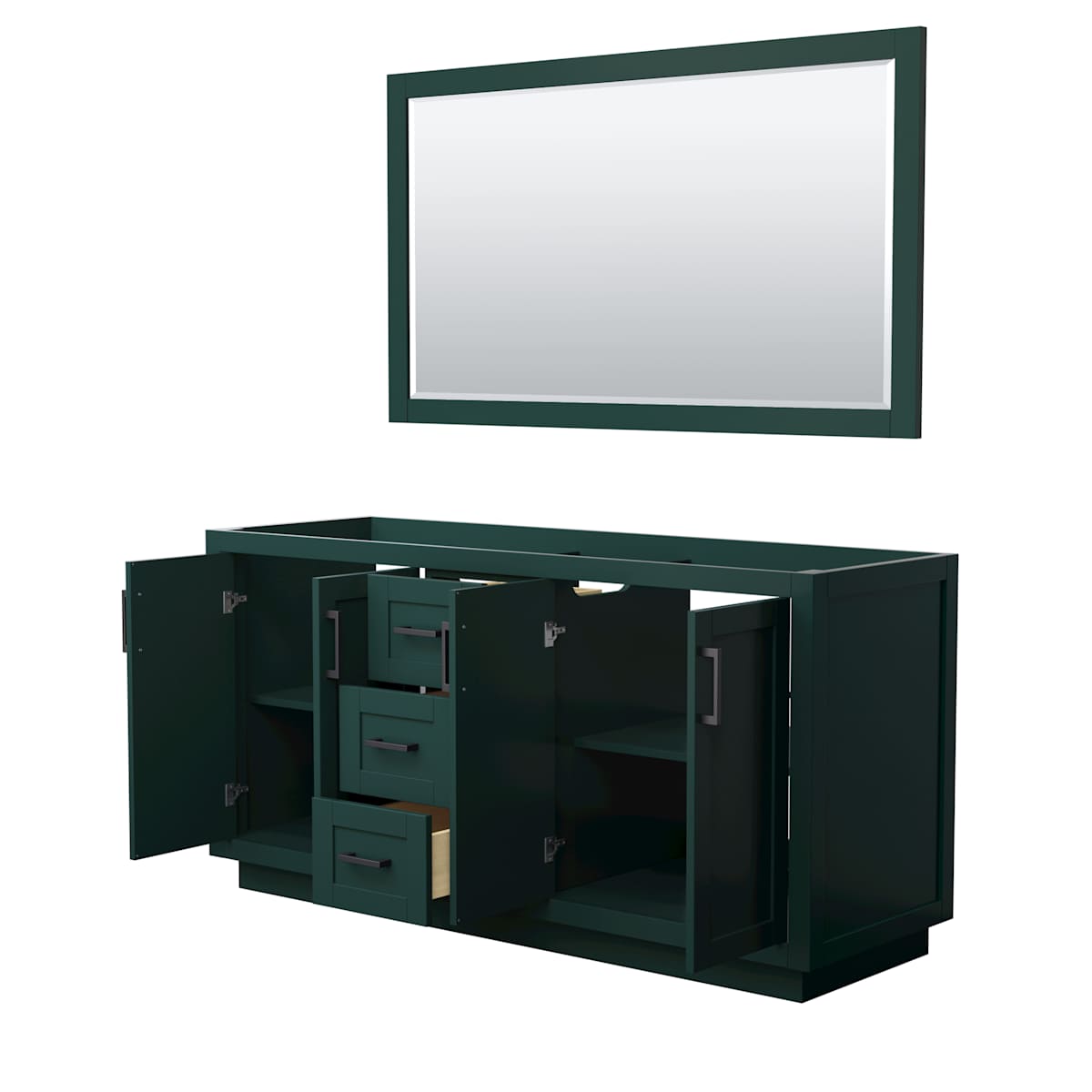 Miranda 66" Double Free Standing Vanity Cabinet - Less Vanity Top - image 14