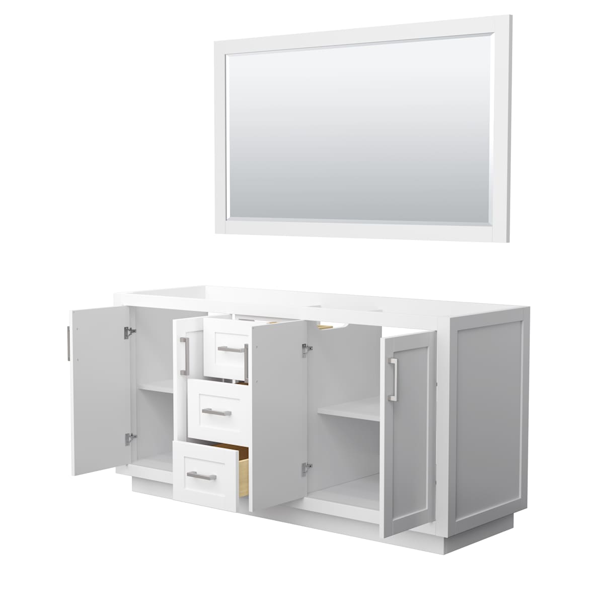 Miranda 66" Double Free Standing Vanity Cabinet - Less Vanity Top - image 19