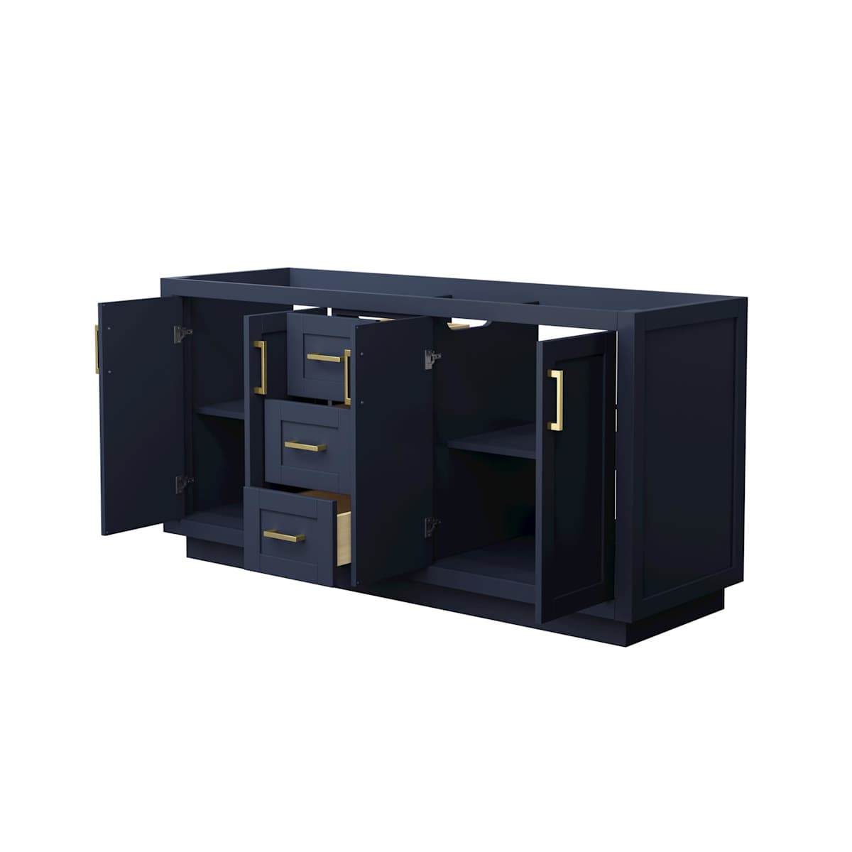 Miranda 66" Double Free Standing Vanity Cabinet Only - Less Vanity Top