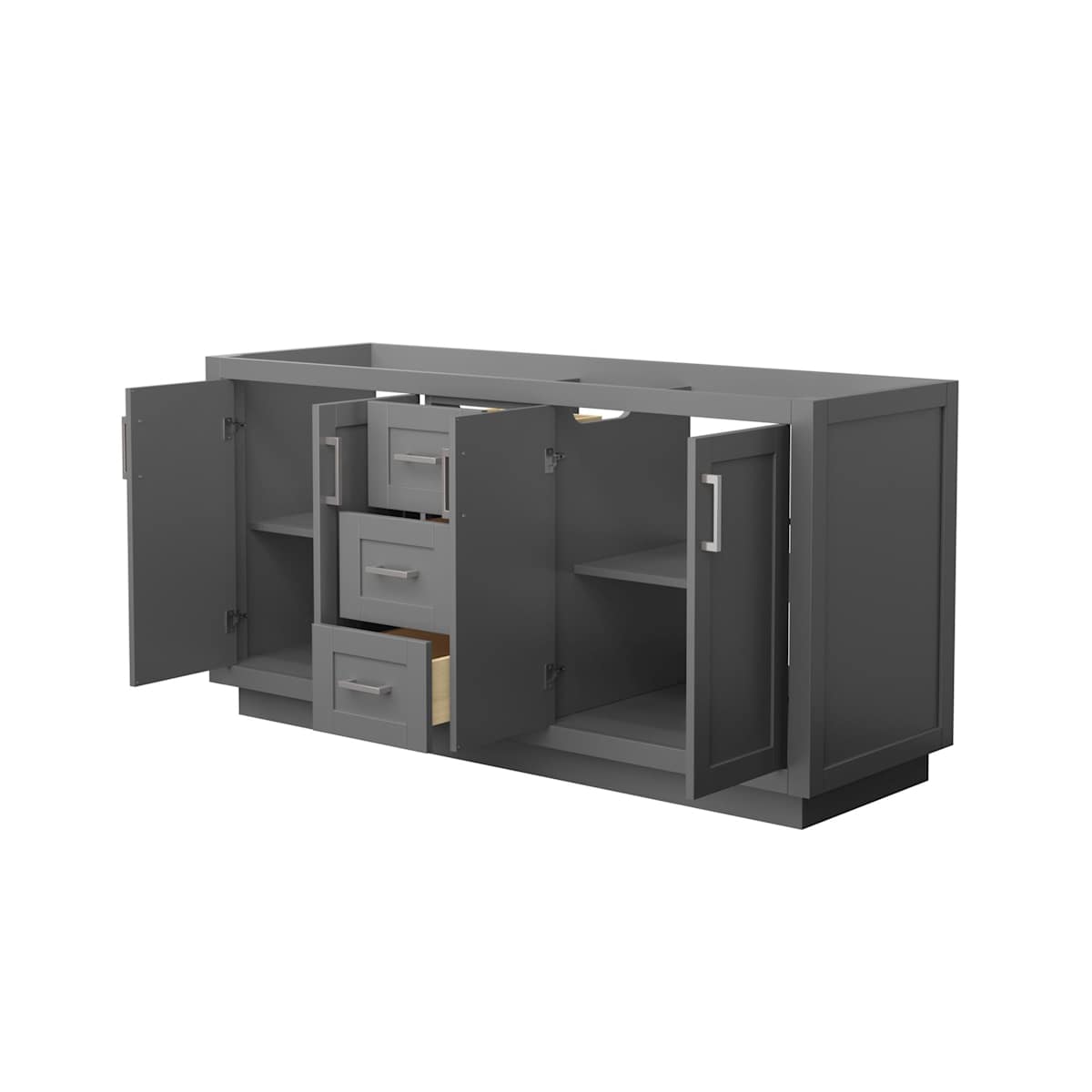 Miranda 66" Double Free Standing Vanity Cabinet Only - Less Vanity Top - image 12