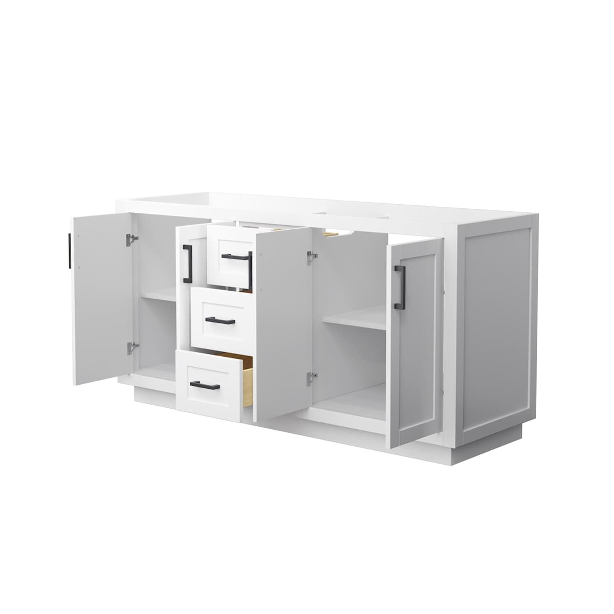 Miranda 66" Double Free Standing Vanity Cabinet Only - Less Vanity Top - image 13