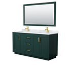 Miranda 66" Free Standing Double Basin Vanity Set with Cabinet, Marble Vanity Top, and Framed Mirror - image 19