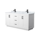 Miranda 66" Free Standing Double Basin Vanity Set with Cabinet and Marble Vanity Top - image 2
