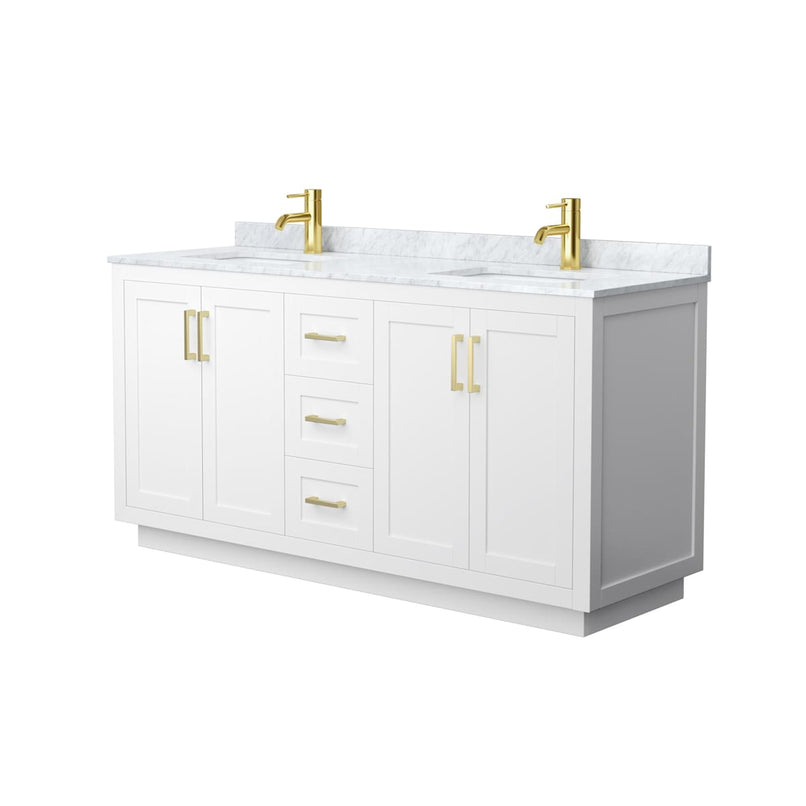 Miranda 66" Free Standing Double Basin Vanity Set with Cabinet and Marble Vanity Top - image 9