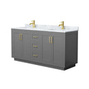 Miranda 66" Free Standing Double Basin Vanity Set with Cabinet and Marble Vanity Top - image 12