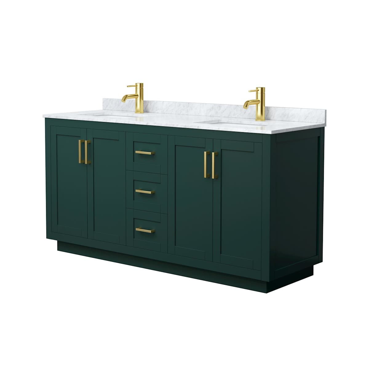 Miranda 66" Free Standing Double Basin Vanity Set with Cabinet and Marble Vanity Top - image 14
