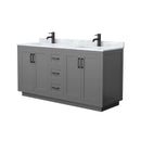 Miranda 66" Free Standing Double Basin Vanity Set with Cabinet and Marble Vanity Top - image 15