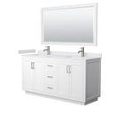 Miranda 66" Free Standing Double Basin Vanity Set with Cabinet, Cultured Marble Vanity Top, and Framed Mirror - image 14