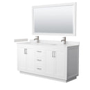 Miranda 66" Free Standing Double Basin Vanity Set with Cabinet, Cultured Marble Vanity Top, and Framed Mirror - image 15