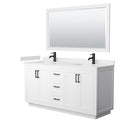 Miranda 66" Free Standing Double Basin Vanity Set with Cabinet, Cultured Marble Vanity Top, and Framed Mirror - image 19