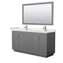 Miranda 66" Free Standing Double Basin Vanity Set with Cabinet, Cultured Marble Vanity Top, and Framed Mirror - image 21