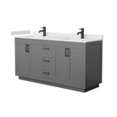 Miranda 66" Free Standing Double Basin Vanity Set with Cabinet and Cultured Marble Vanity Top - image 2