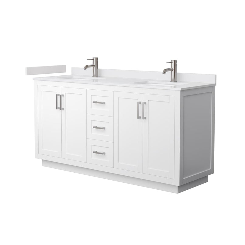 Miranda 66" Free Standing Double Basin Vanity Set with Cabinet and Cultured Marble Vanity Top - image 9