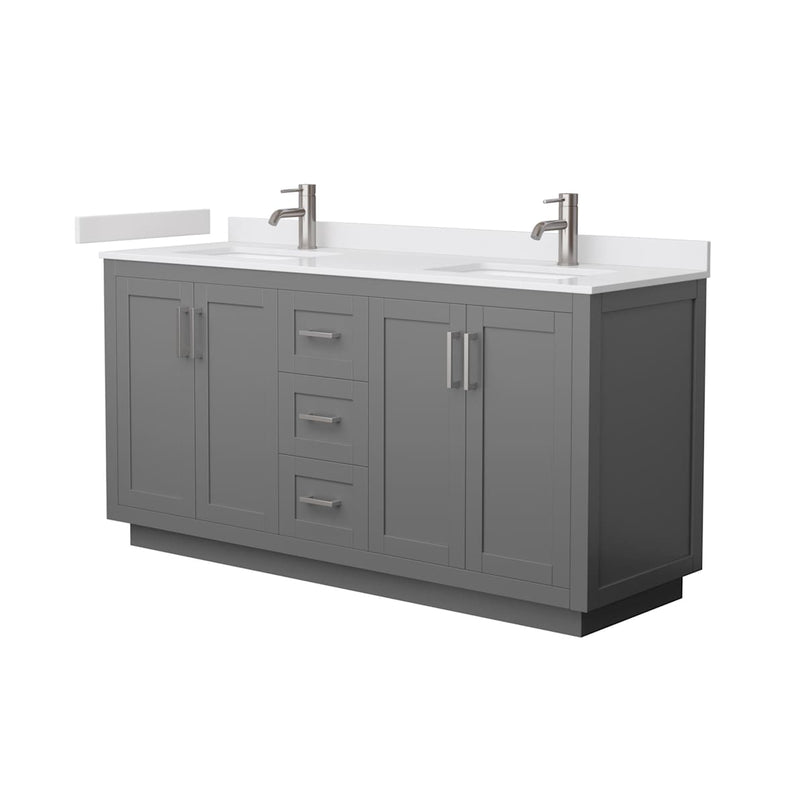 Miranda 66" Free Standing Double Basin Vanity Set with Cabinet and Cultured Marble Vanity Top - image 15