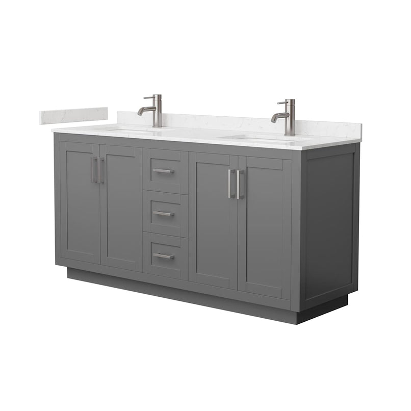 Miranda 66" Free Standing Double Basin Vanity Set with Cabinet and Cultured Marble Vanity Top - image 16