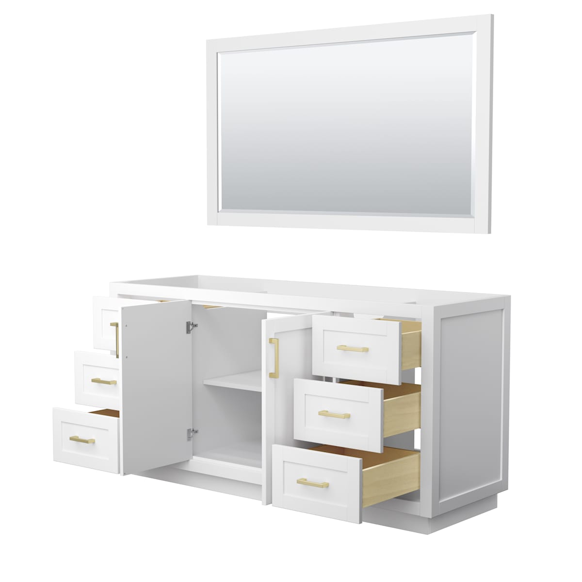 Miranda 66" Single Free Standing Vanity Cabinet - Less Vanity Top